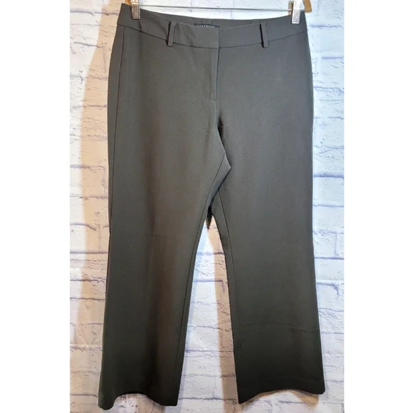 Talbots Womens Curvy Trousers Pants Brown Size 12P Business Careerwear Academia - Picture 1 of 8